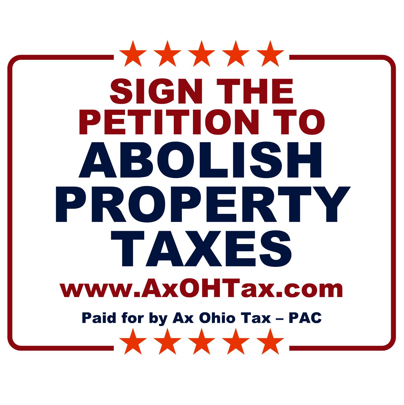Sign the Petition to Abolish Property Taxes — yard sign